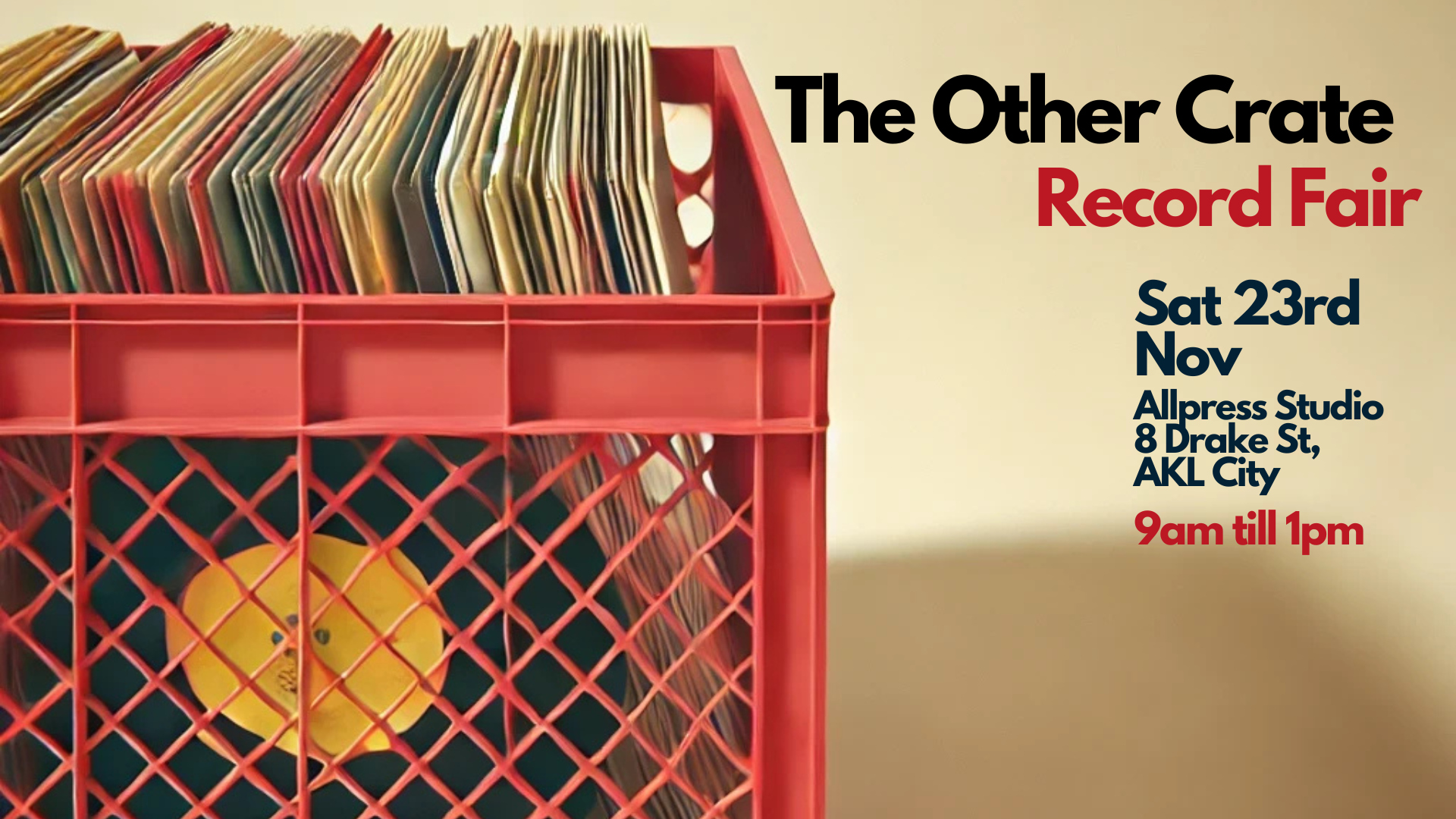 The Other Crate Record Fair - Sat 23rd November - 9am till 1pm