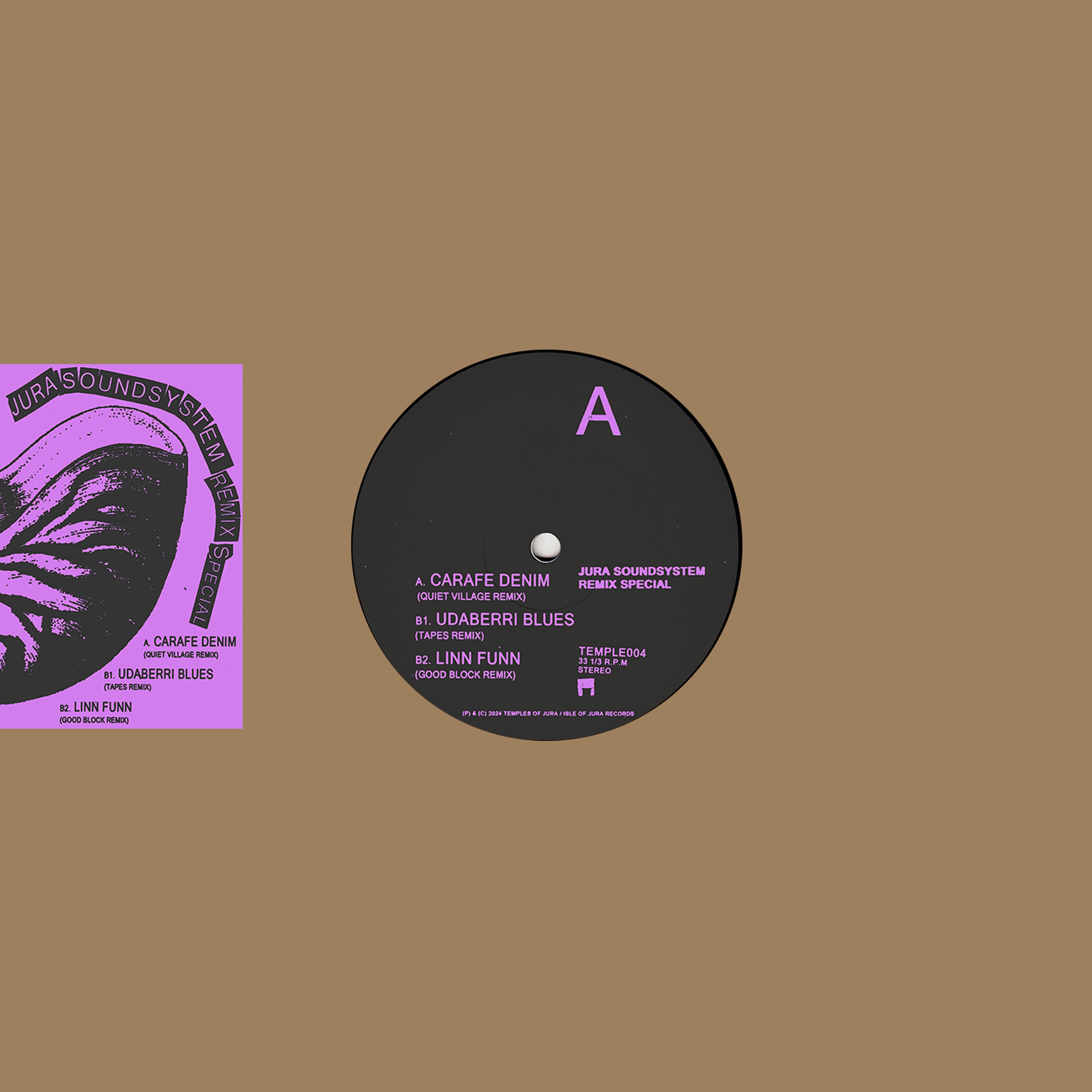 JURA SOUNDSYSTEM - REMIX SPECIAL (Quiet Village, Tapes & Goodblock Mixes) 12" (TEMPLES OF JURA)