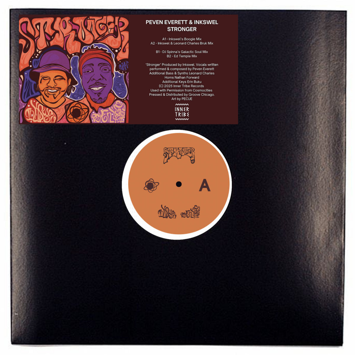 PEVEN EVERETT & INKSWEL - STRONGER 12" (INNER TRIBE RECORDS)