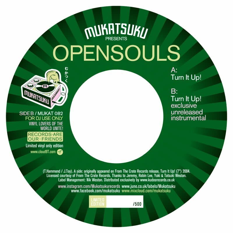 Opensouls - Turn It Up 7" (MUKATSUKU)