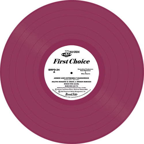 First Choice - Armed And Extremely Dangerous / Love And Happiness (Remixes) 12" (Brookside Music)
