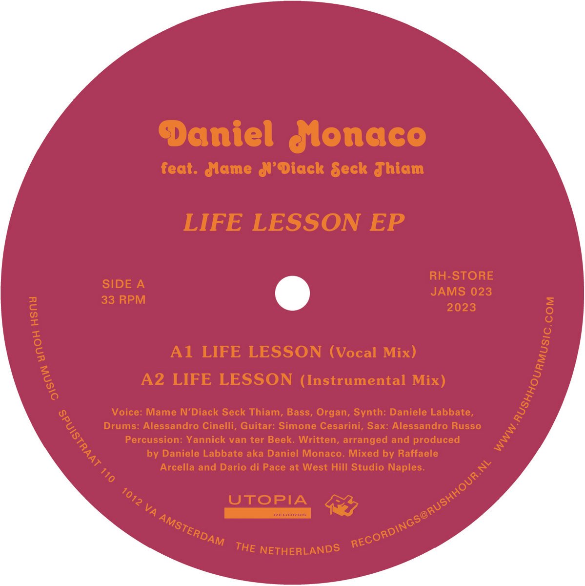 Daniel Monaco - Life Lesson 12" (RUSH HOUR)