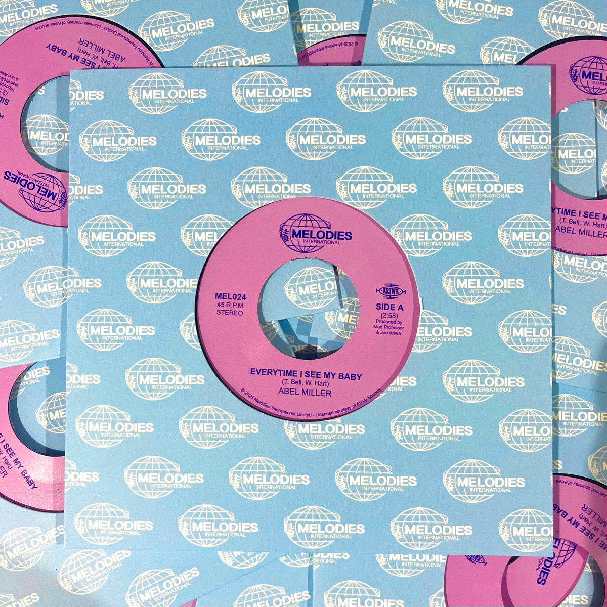 ABEL MILLER, MAD PROFESSOR - Everytime I See My Baby 7" (MELODIES INTERNATIONAL)