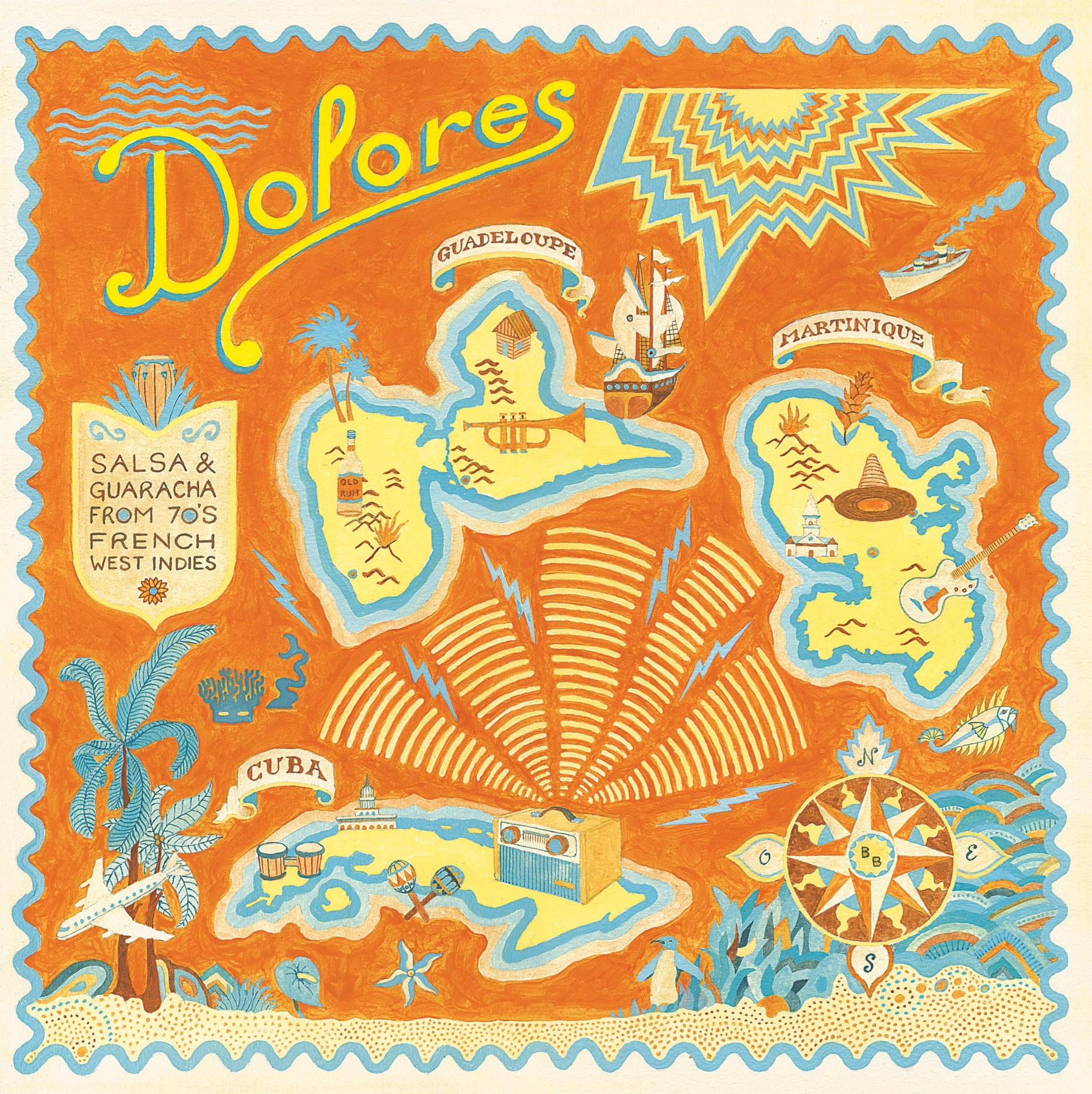 VARIOUS ARTISTS - DOLORES - SALSA & GUARACHA FROM 70'S FRENCH WEST INDIES 2LP (BORN BAD RECORDS)