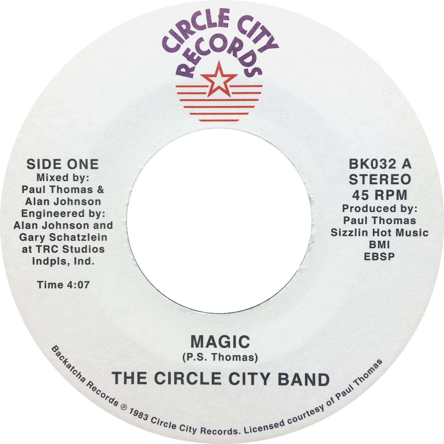 Circle City Band - Magic 7" (Backatcha Records)