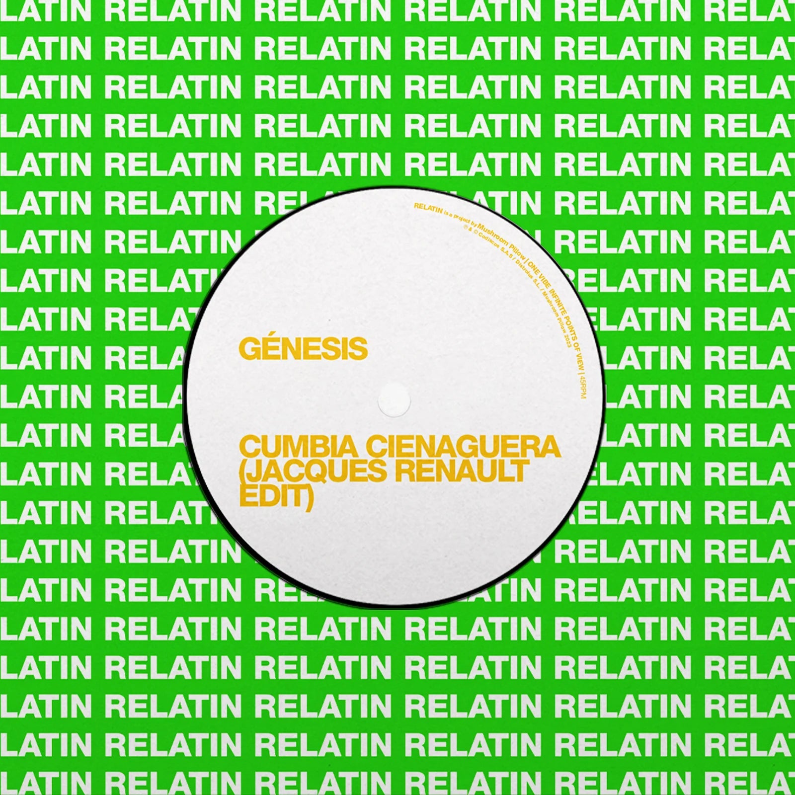 GENESIS / SANGRE JOVEN - CUMBIA CIENAGUERA (JACQUES RENAULT) / CHEVERE (JACQUES RENAULT EDIT)	7''	(MUSHROOM PILLOW)