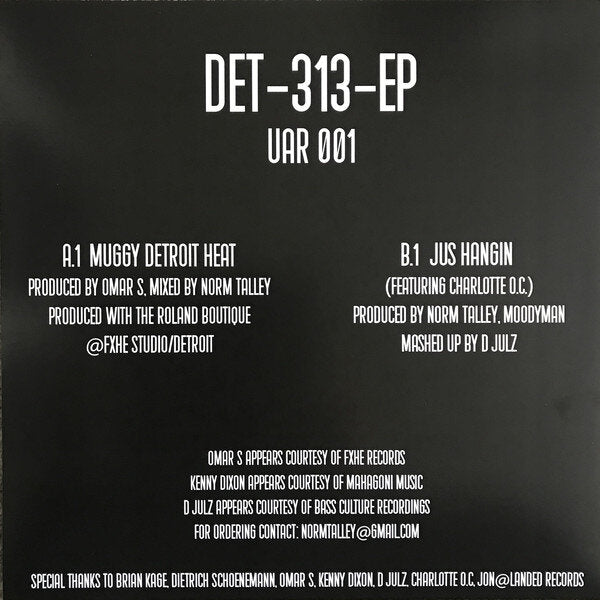 Norm Talley, Moodymann, Omar-S, D Julz - 
DET-313-EP 12" (UPSTAIRS ASYLUM RECORDINGS)