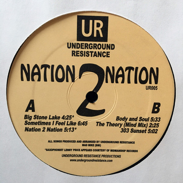 UNDERGROUND RESISTANCE - NATION 2 NATION 12" (UNDERGROUND RESISTANCE)