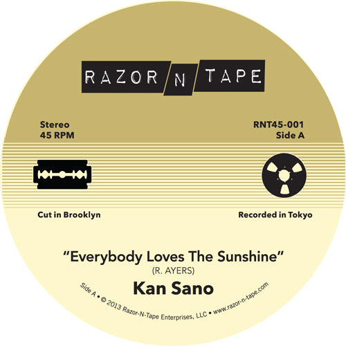 Kan Sano - Everybody Loves / Music Overflow 7" (RAZOR-N-TAPE 45)
