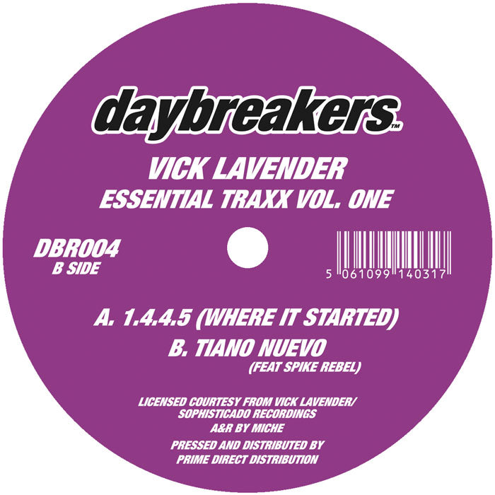 Vick Lavender - Essential Traxx Vol. 1 12"  (DAYBREAKERS)