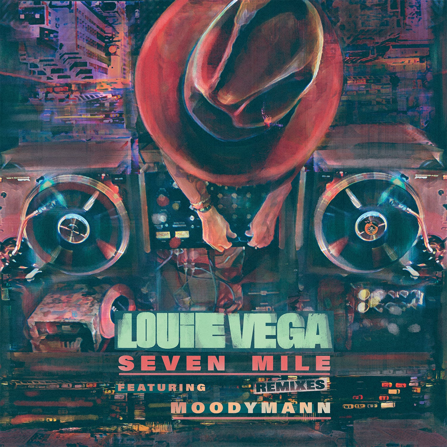 LOUIE VEGA FEATURING MOODYMANN - SEVEN MILE (REMIXES) 2x12" (NERVOUS RECORDS)