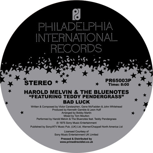 Harold Melvin & The Blue Notes feat. Teddy Pendergrass - Bad Luck / Don't Leave Me This Way (Tom Moulton Mixes) 12" (Philadelphia International Records)