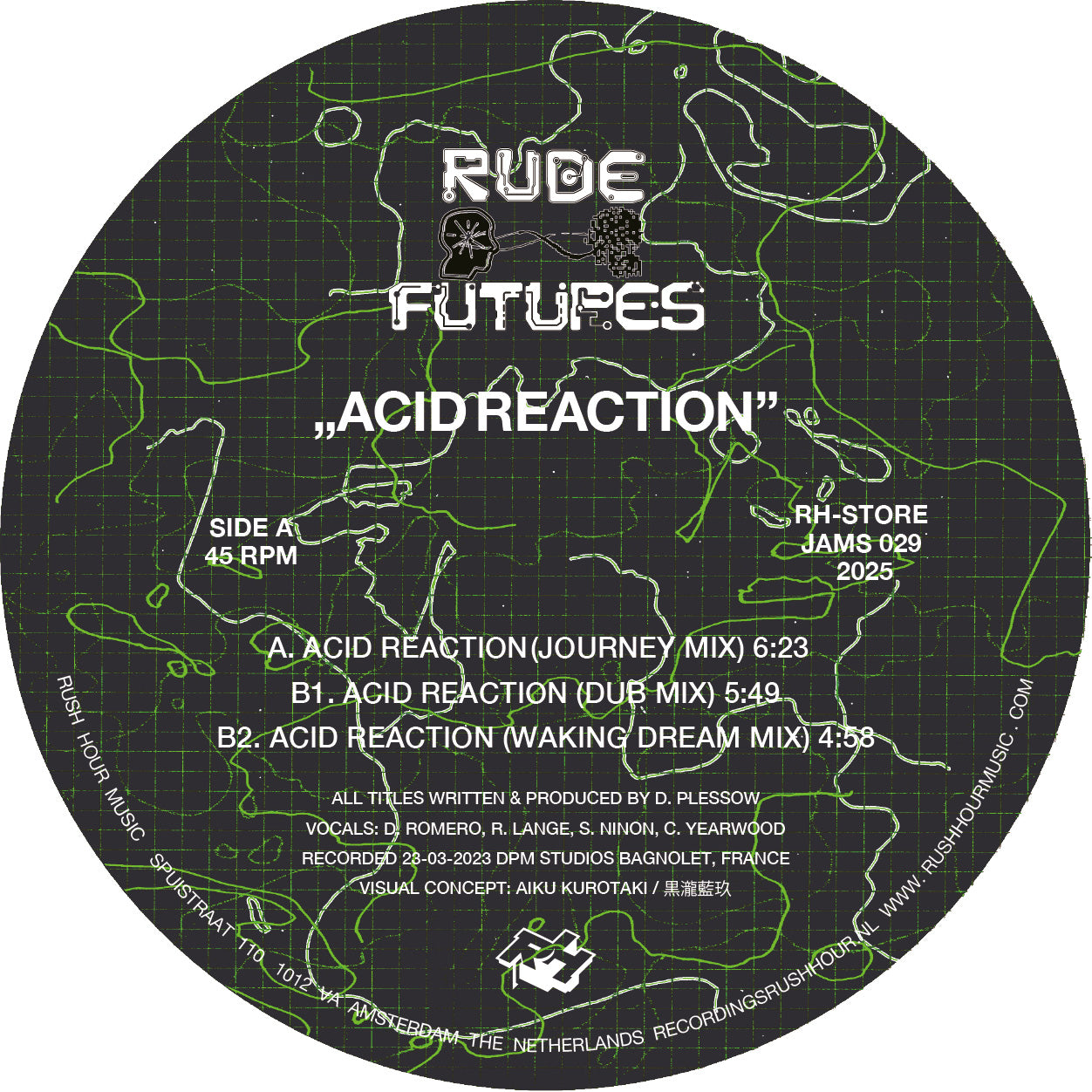 RUDE FUTURES (AKA DANILO PLESSOW) - ACID REACTION 12" (RUSH HOUR)