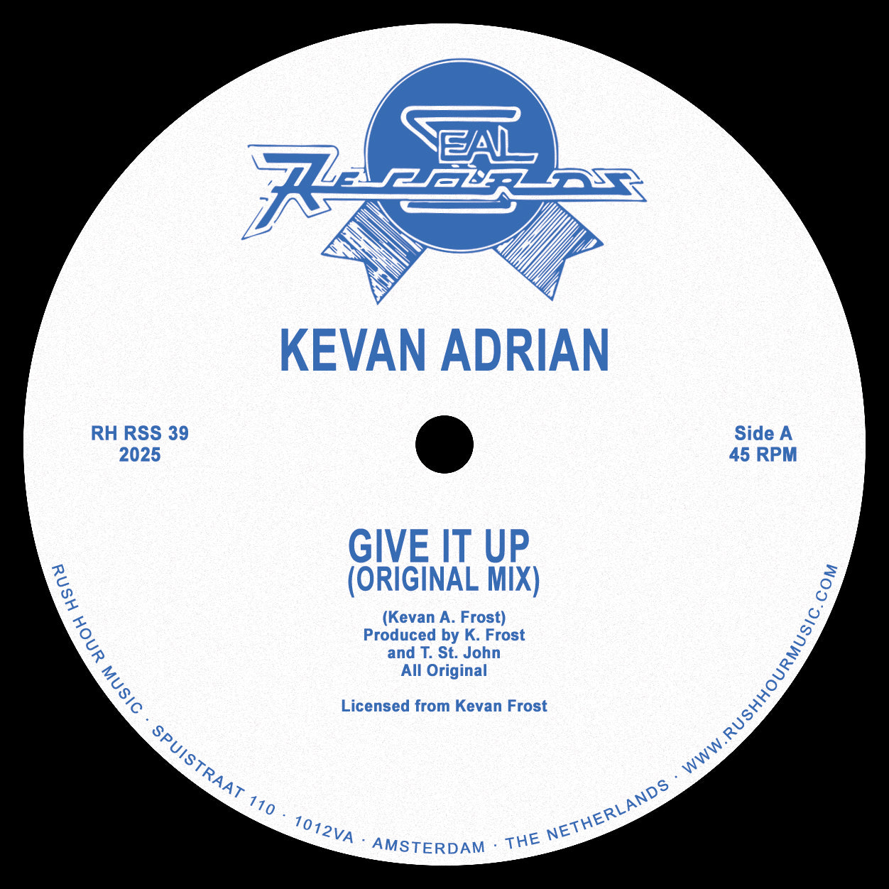 KEVAN ADRIAN - GIVE IT UP 12" LP (RUSH HOUR)